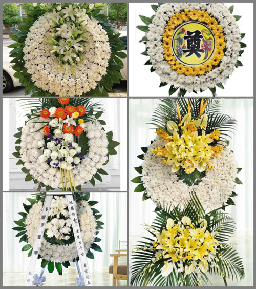 山东济宁嘉祥县孟姑集镇石庄村花圈速递